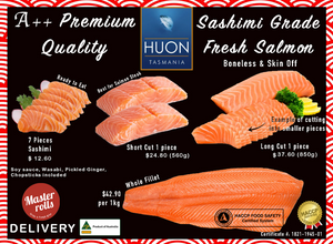 Sashimi Grade Raw Salmon